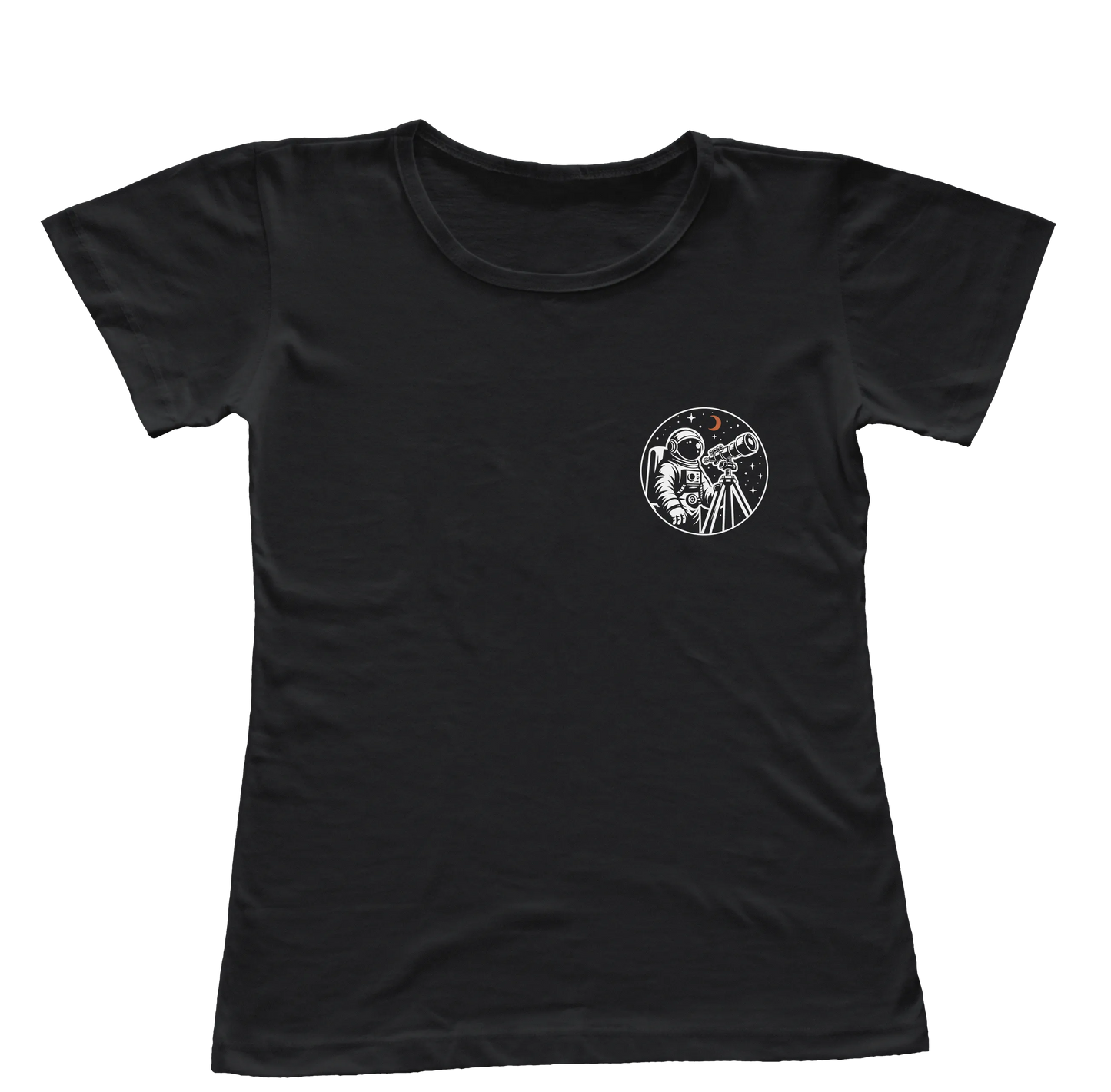 Camiseta Babylook Astronauta Minimalista