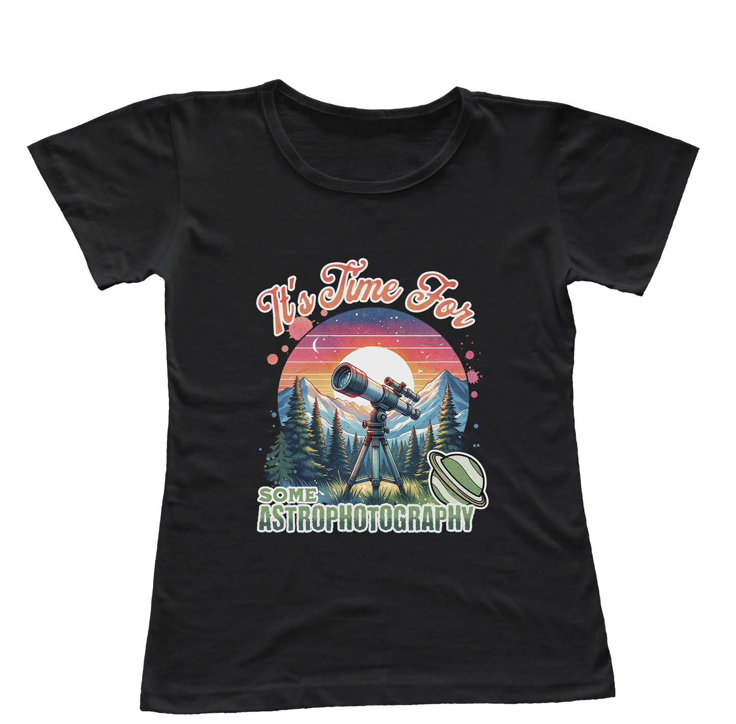 Camiseta Babylook Está na Hora de Fazer Astrofotografia
