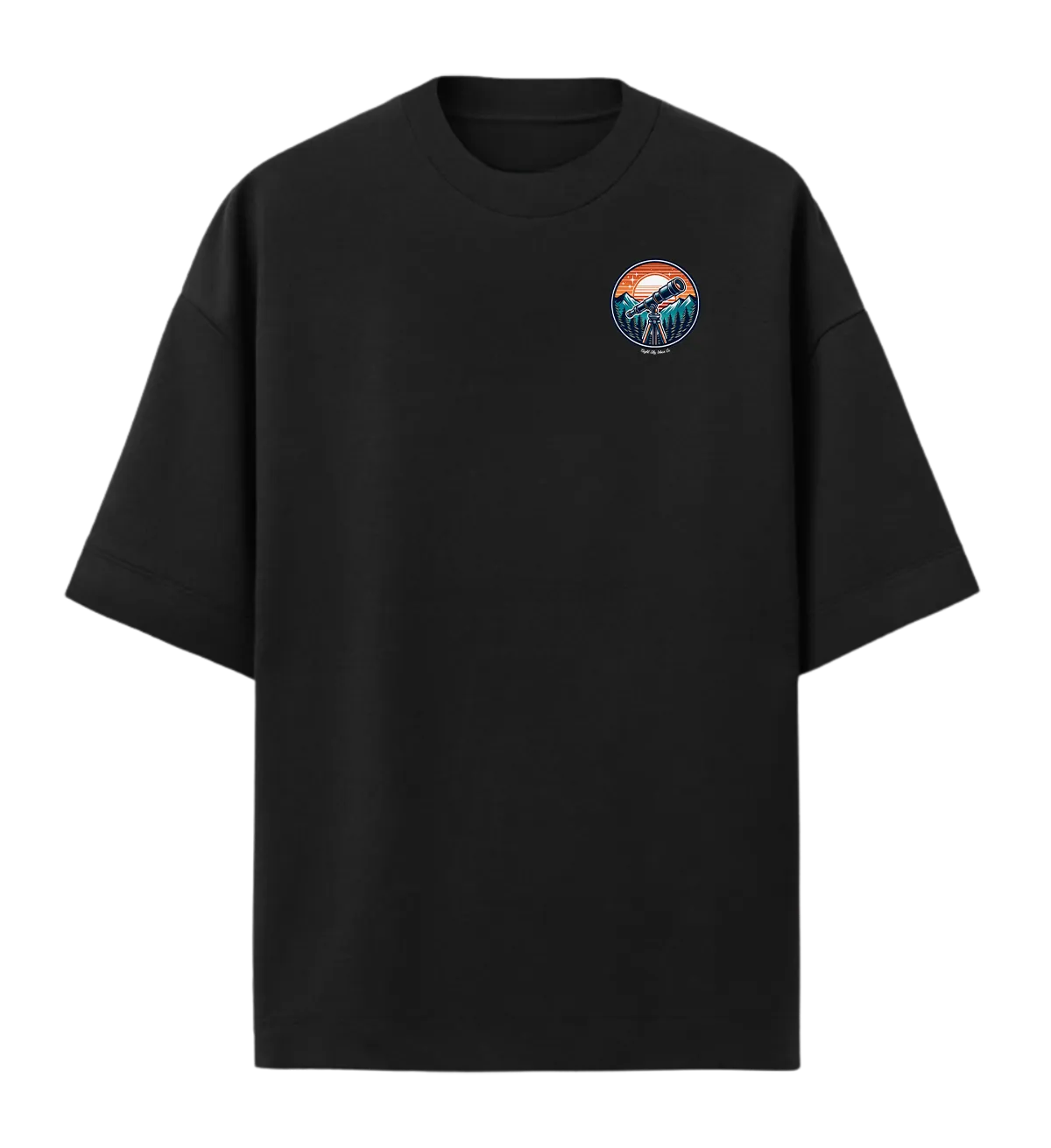 Camiseta Oversized Telescópio Minimalista