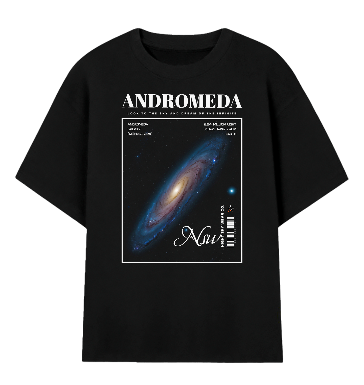 Camiseta Oversized Andromeda Galaxy