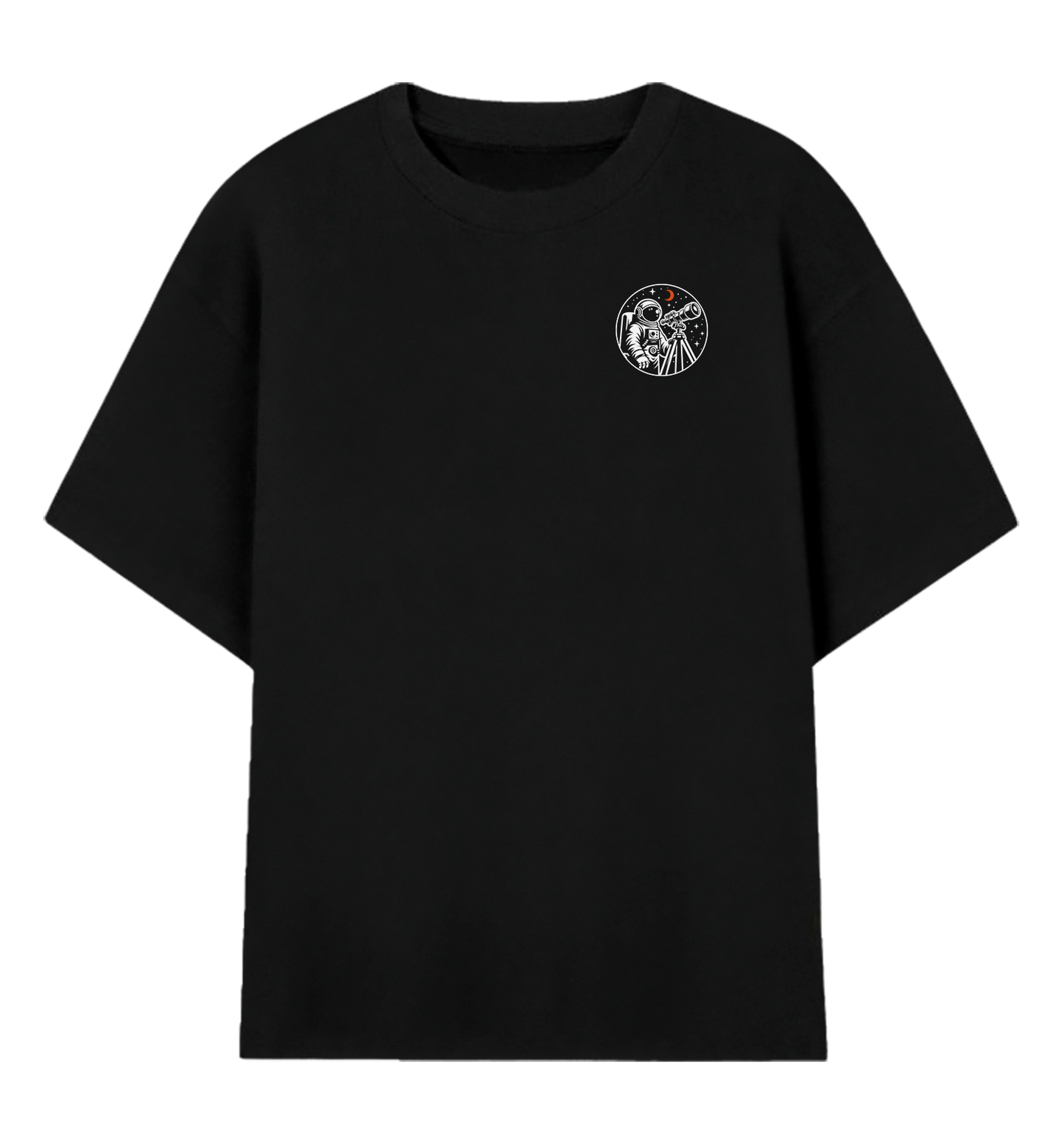 Camiseta Oversized Astronauta Minimalista