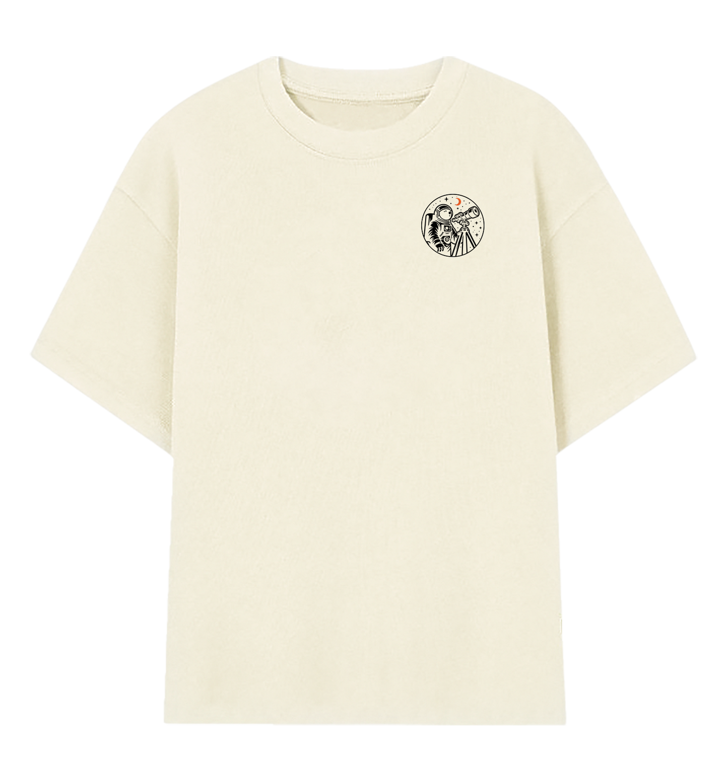 Camiseta Oversized Astronauta Minimalista