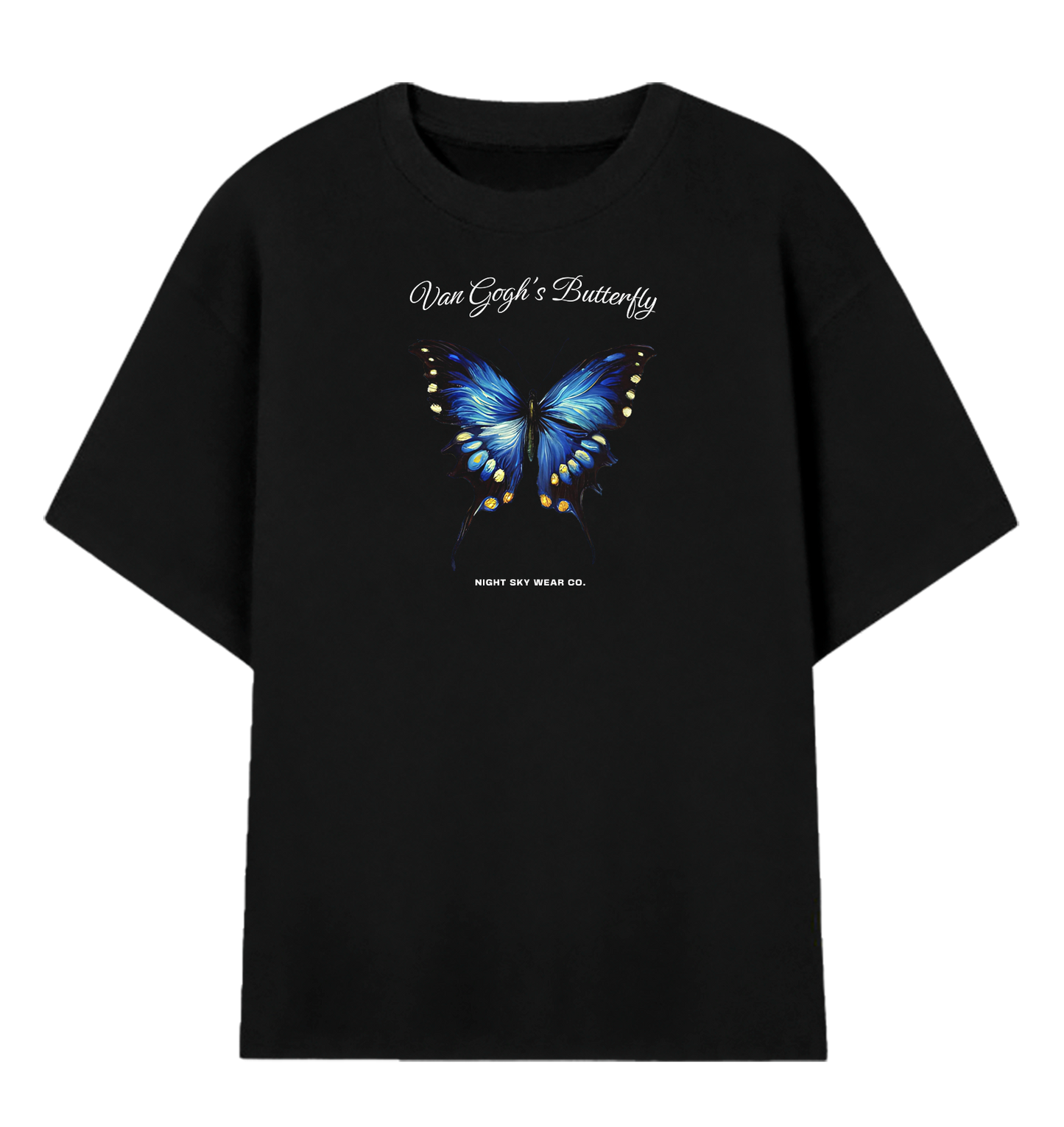Camiseta Oversized Borboleta de Van Gogh