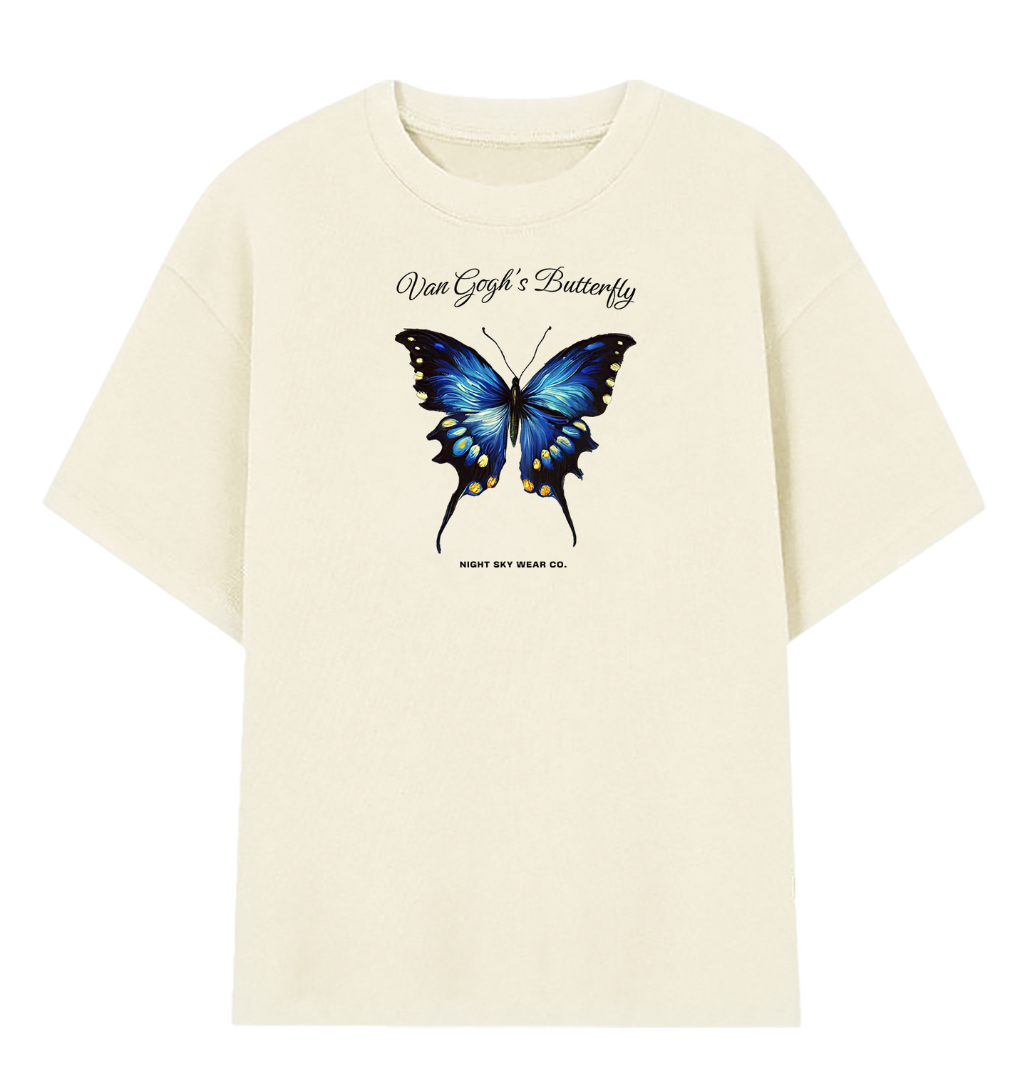 Camiseta Oversized Borboleta de Van Gogh
