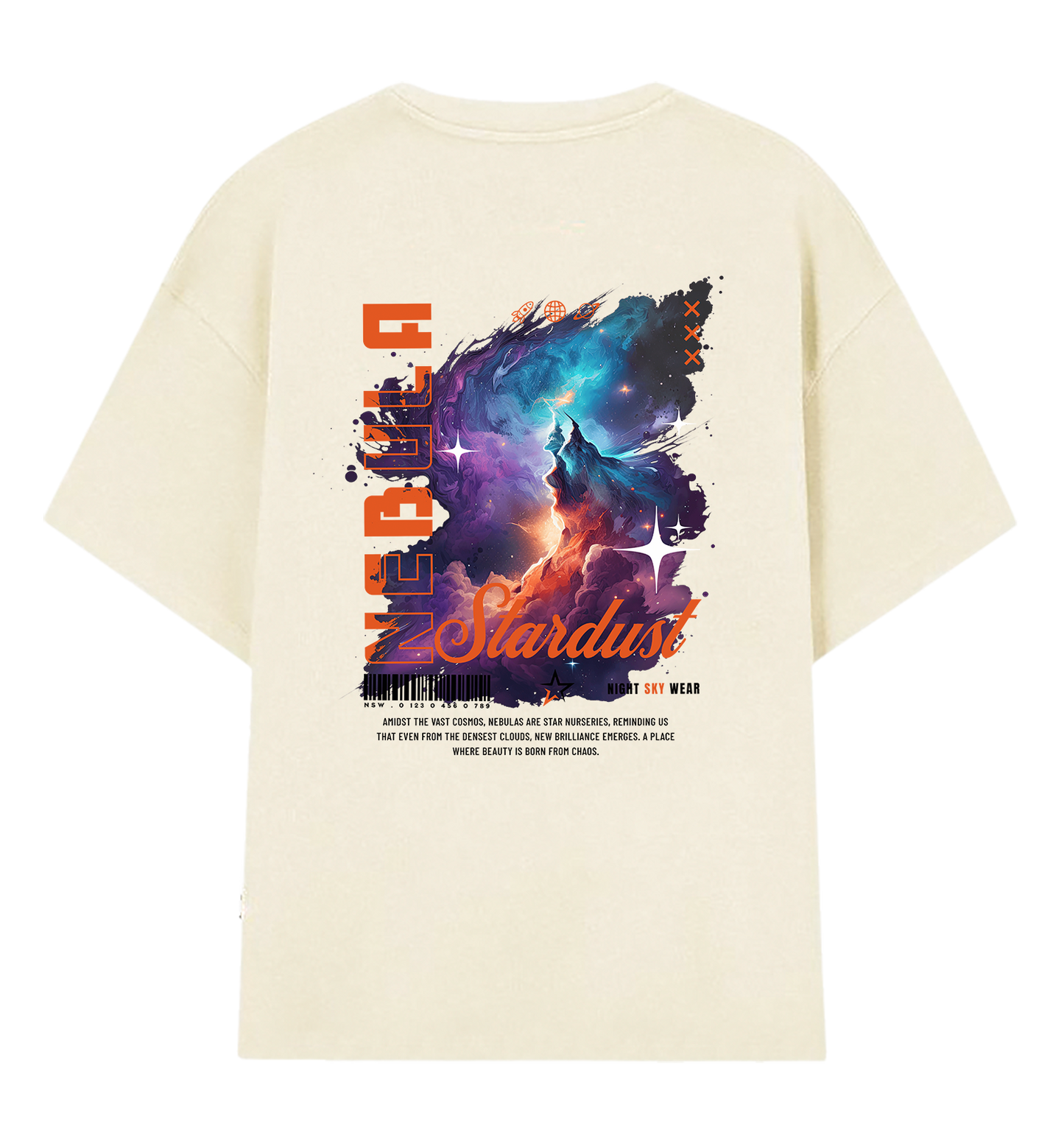 Camiseta Oversized Nebula Stardust Costas