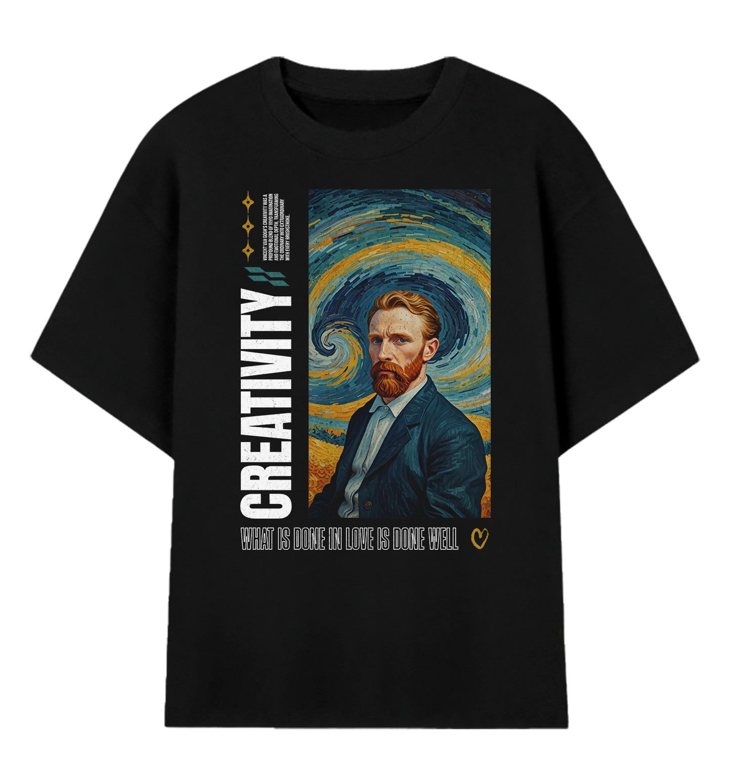 Camiseta Oversized Van Gogh's Creativity