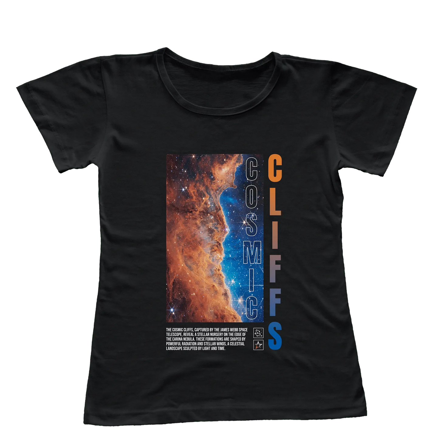 Camiseta Babylook Cosmic Cliffs