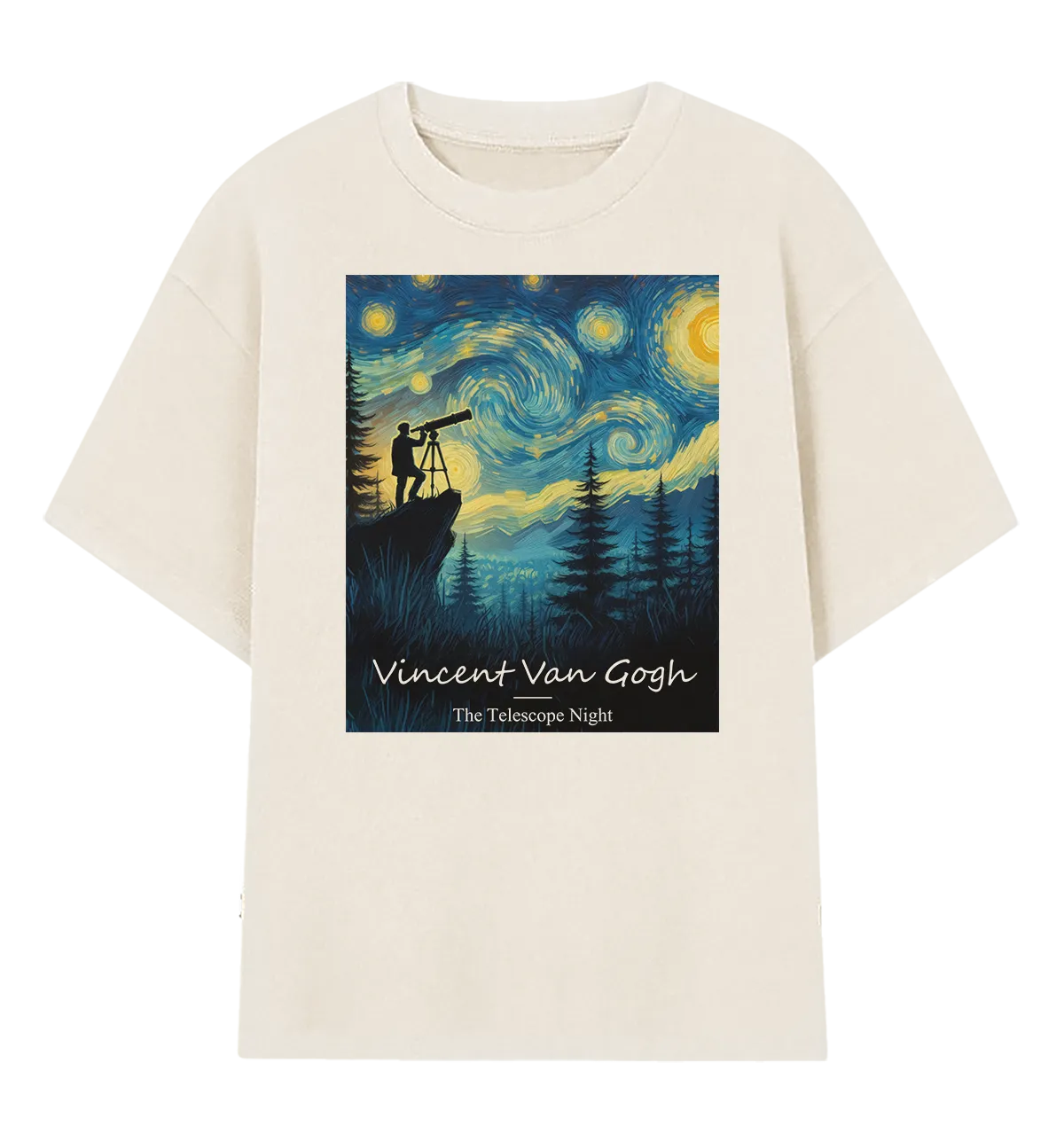 Camiseta Oversized Van Gogh: A Noite do Telescópio