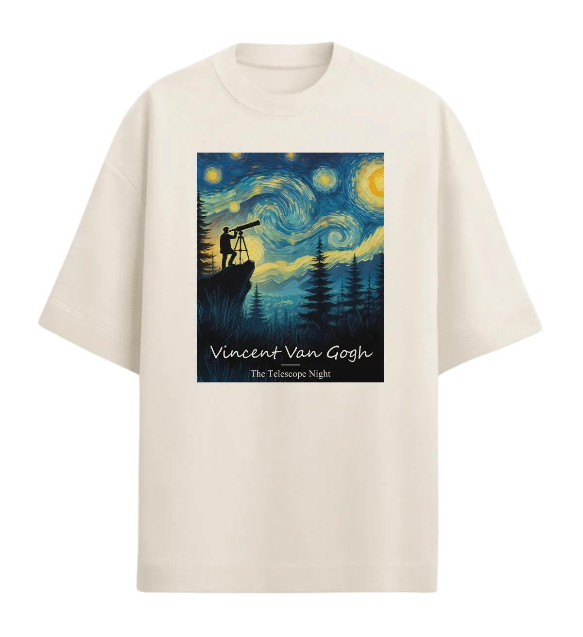 Camiseta Oversized Van Gogh: A Noite do Telescópio