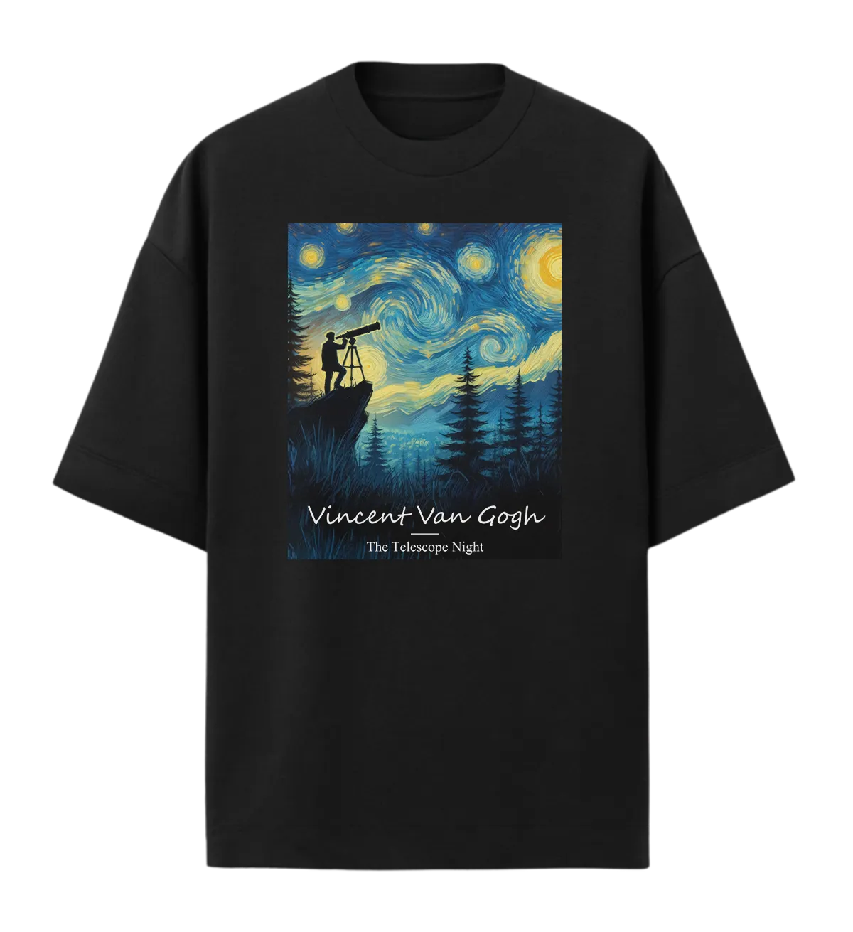 Camiseta Oversized Van Gogh: A Noite do Telescópio