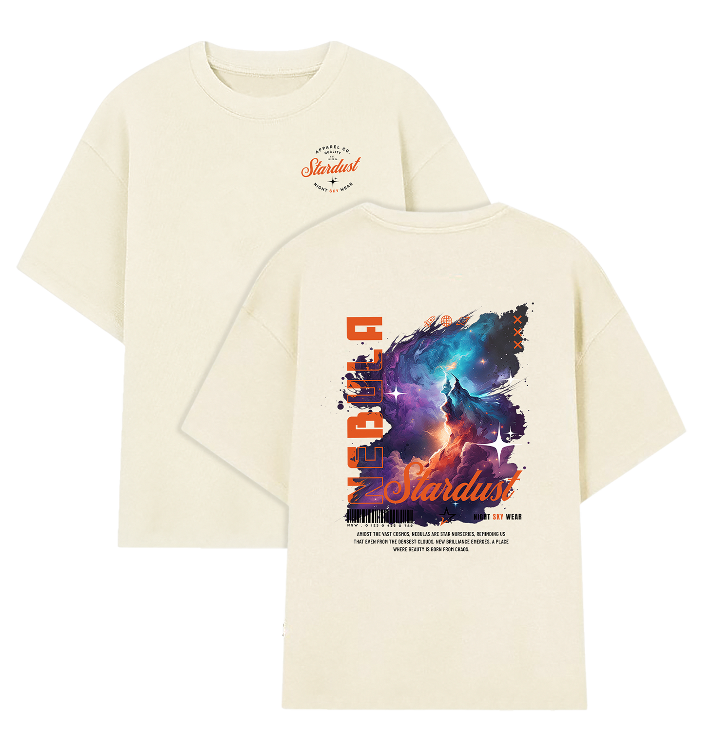 Camiseta Oversized Nebula Stardust Costas