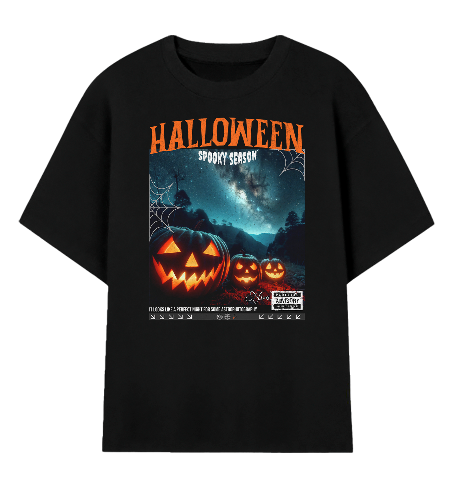 Camiseta Oversized Halloween Astrophotography