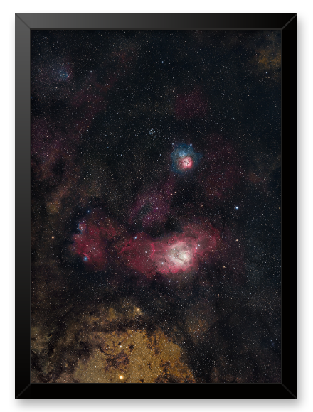 Quadro Nebulosa da Lagoa e Trífida