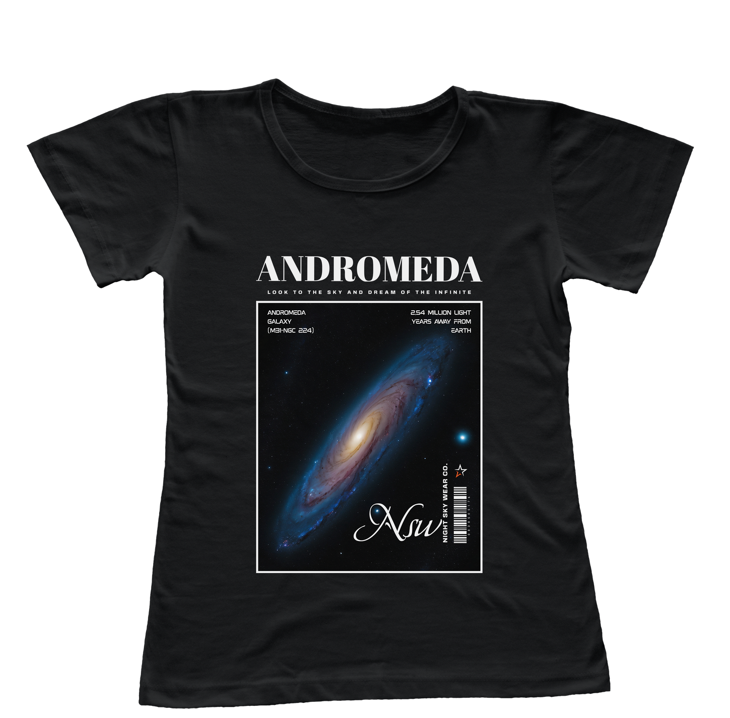 Camiseta Babylook Andromeda Galaxy