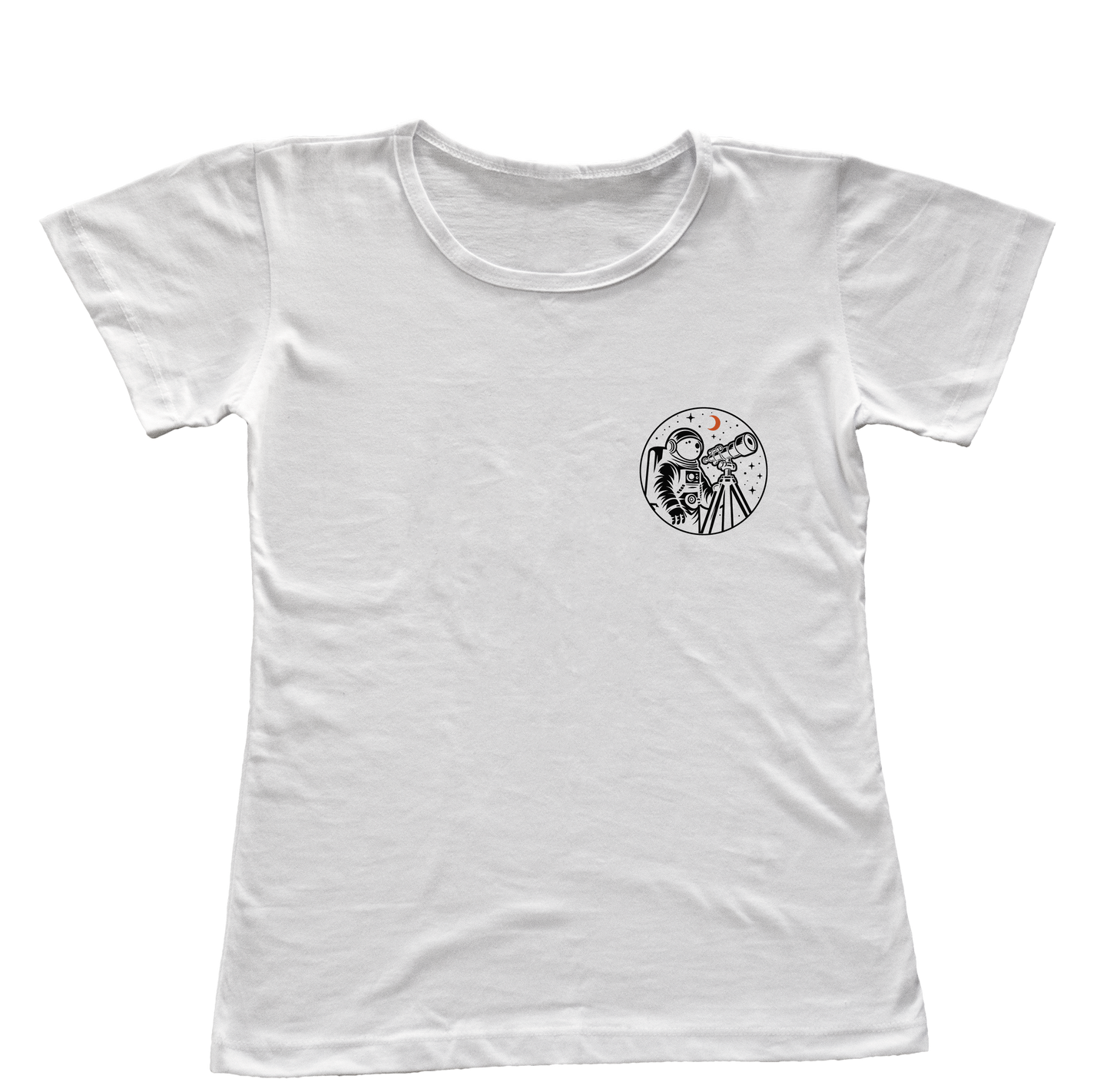 Camiseta Babylook Astronauta Minimalista