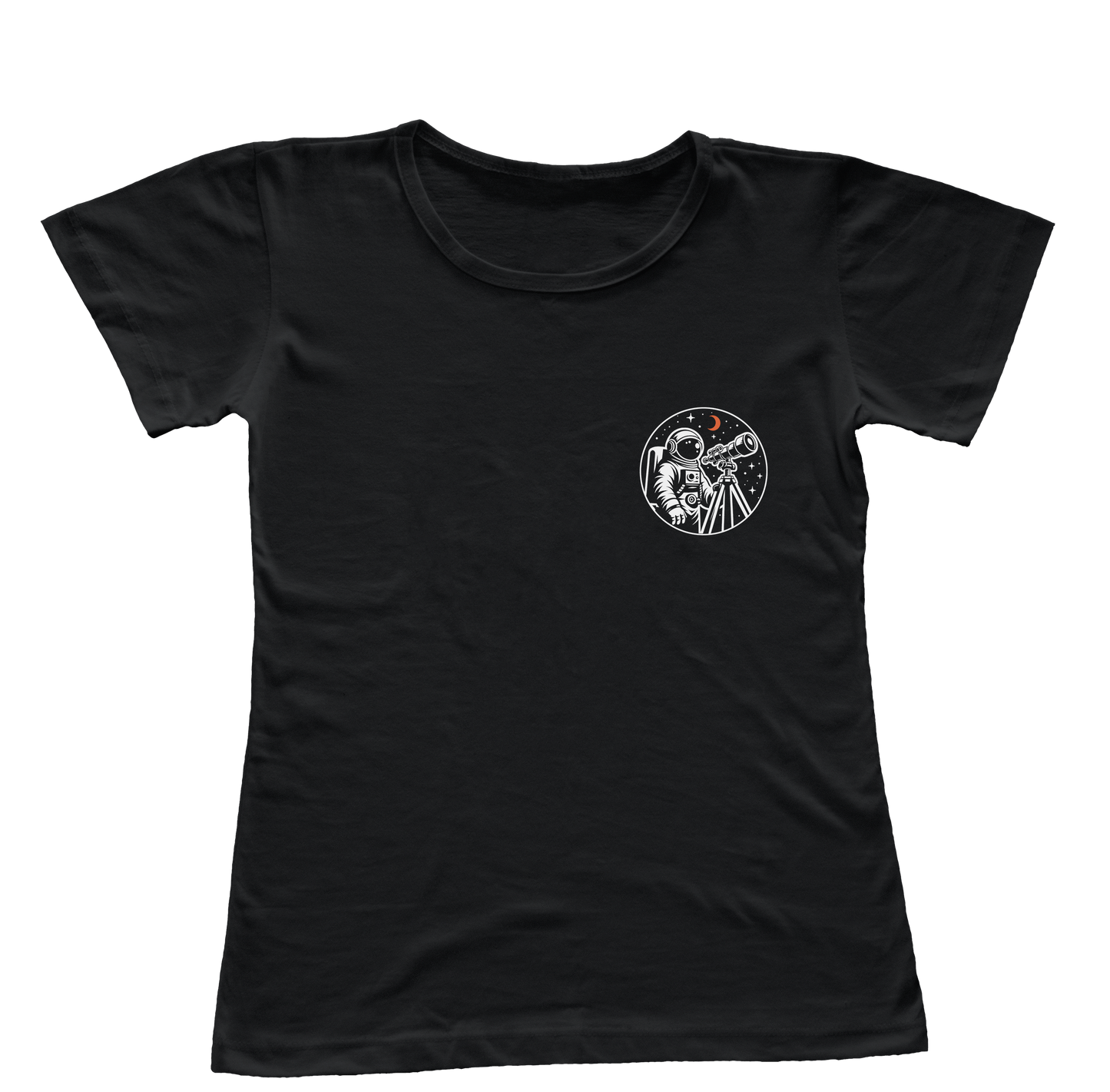 Camiseta Babylook Astronauta Minimalista