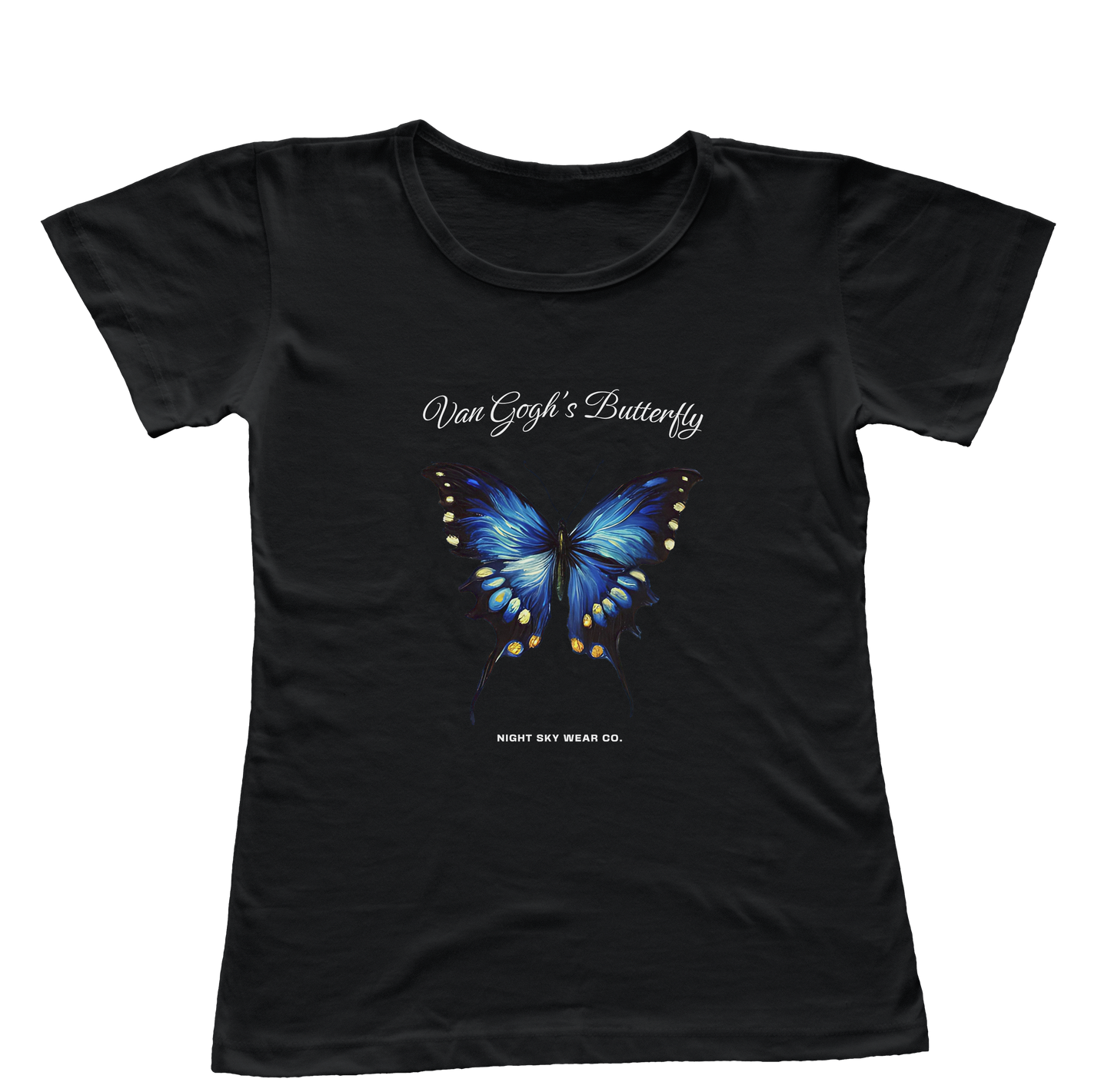Camiseta Babylook Borboleta de Van Gogh