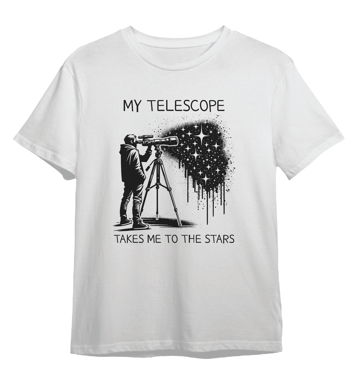 Camiseta Meu Telescópio Me Leva Até as Estrelas