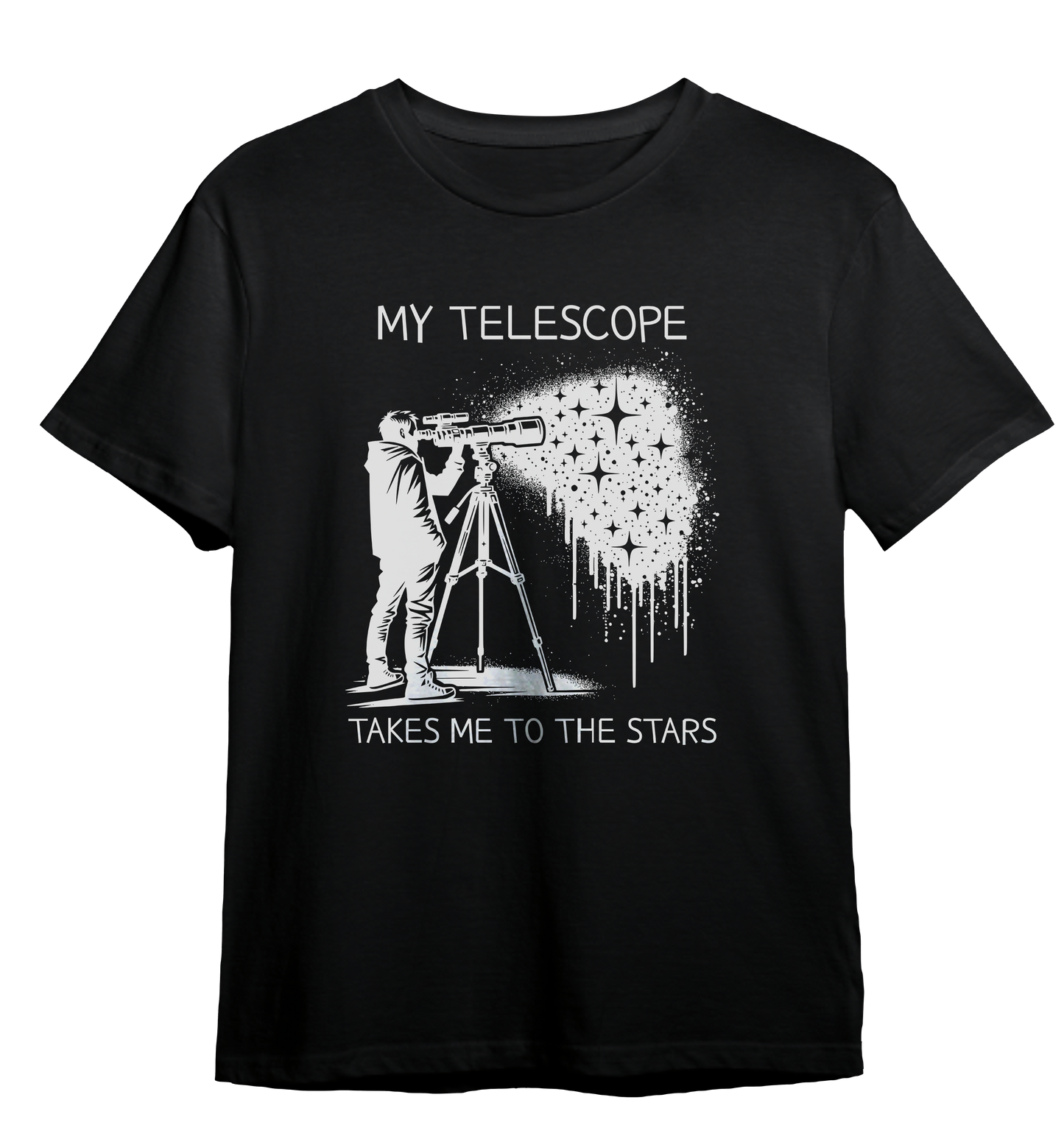 Camiseta Meu Telescópio Me Leva Até as Estrelas