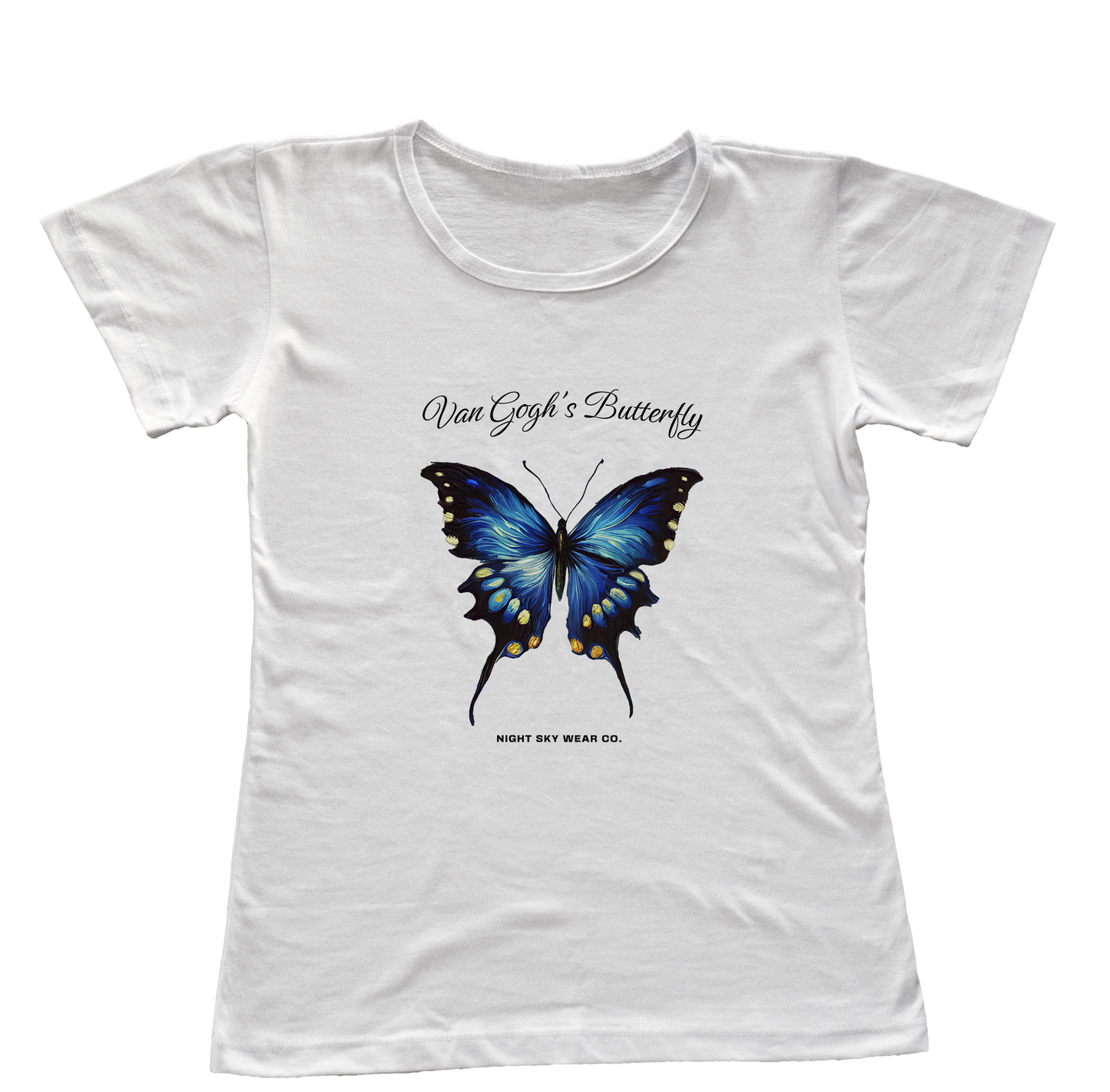 Camiseta Babylook Borboleta de Van Gogh