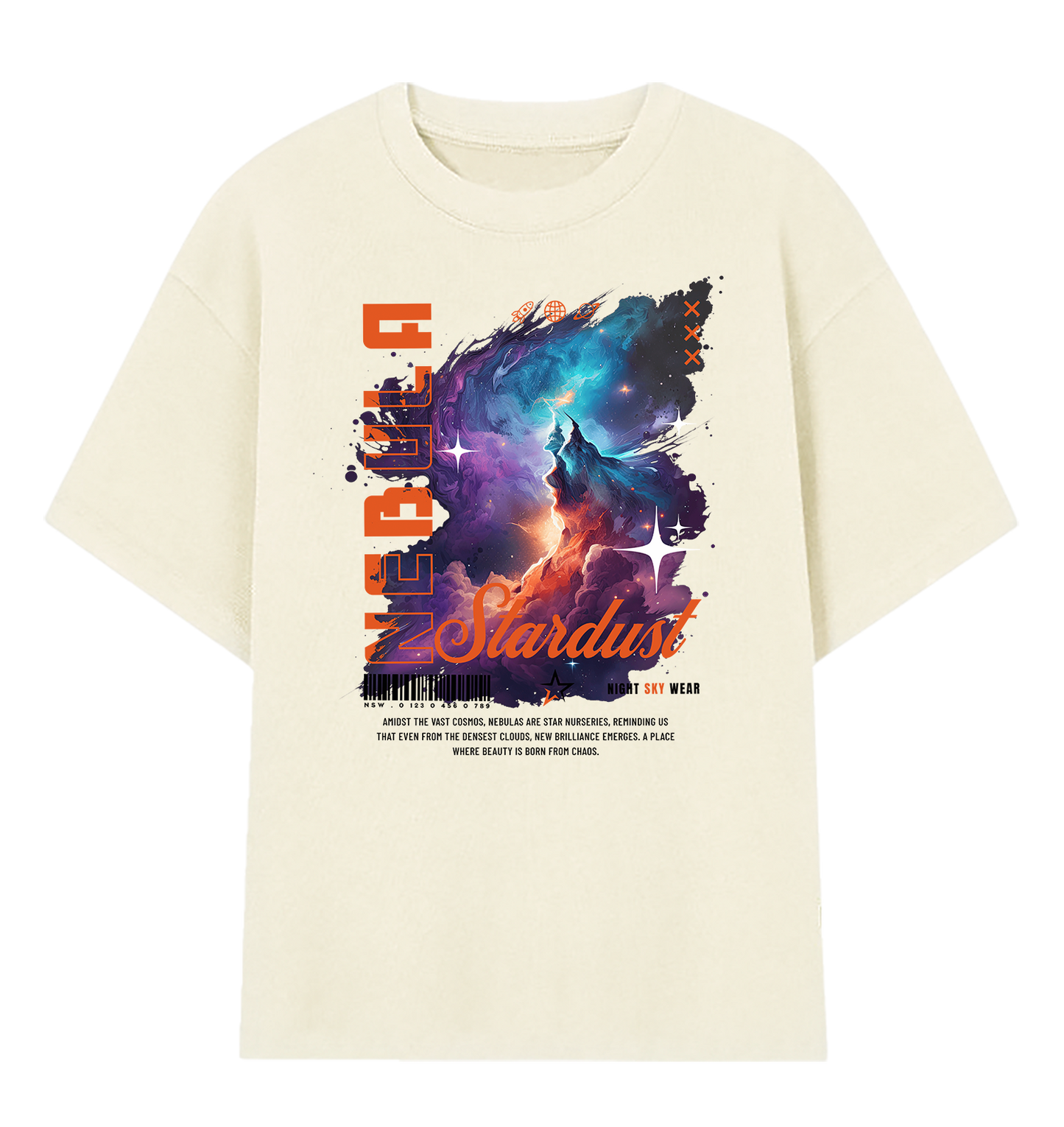 Camiseta Oversized Nebula Stardust