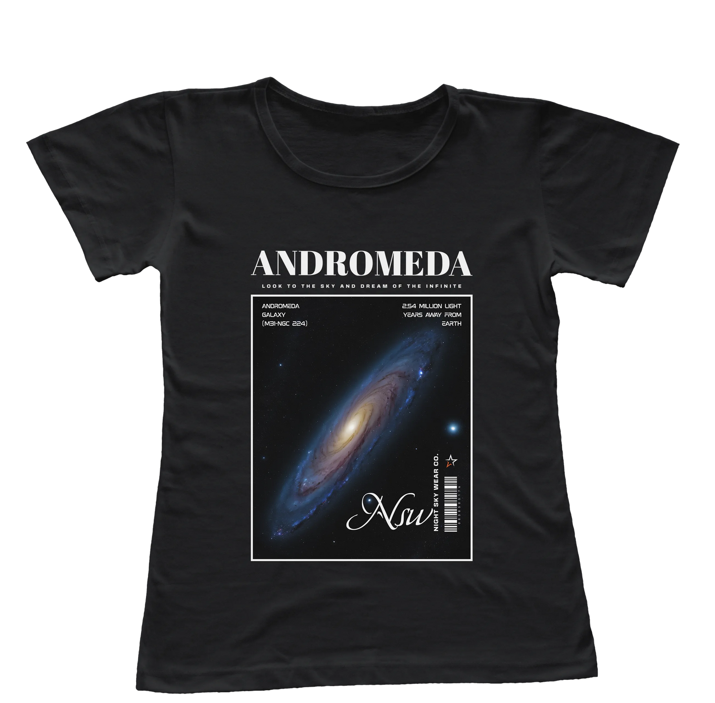 Camiseta Babylook Andromeda Galaxy