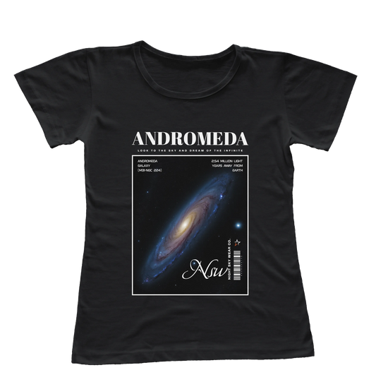 Camiseta Babylook Andromeda Galaxy