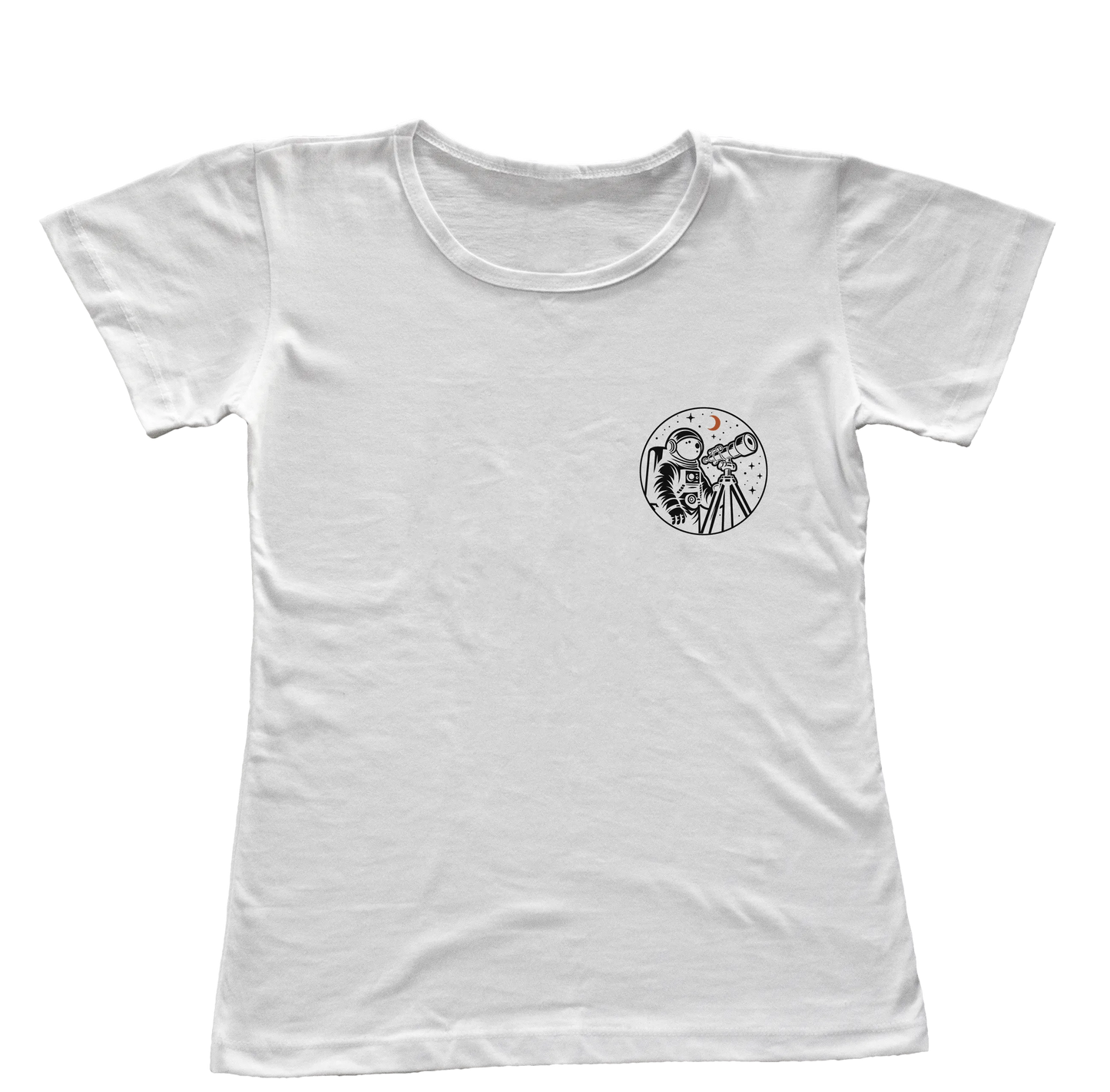 Camiseta Babylook Astronauta Minimalista