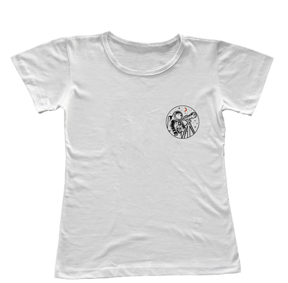 Camiseta Babylook Astronauta Minimalista
