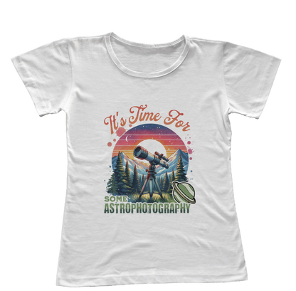 Camiseta Babylook Está na Hora de Fazer Astrofotografia