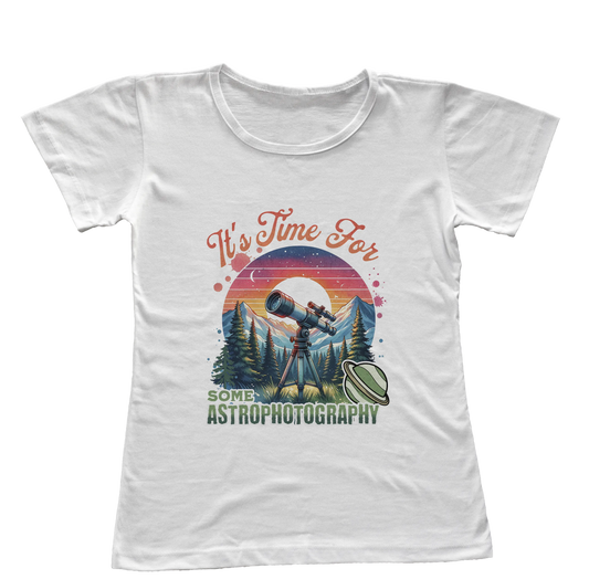 Camiseta Babylook Está na Hora de Fazer Astrofotografia