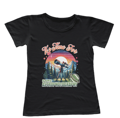 Camiseta Babylook Está na Hora de Fazer Astrofotografia