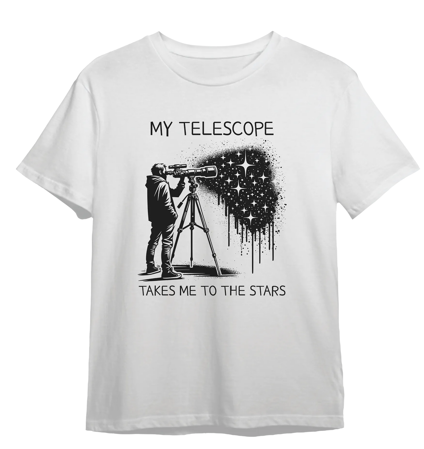 Camiseta Meu Telescópio Me Leva Até as Estrelas
