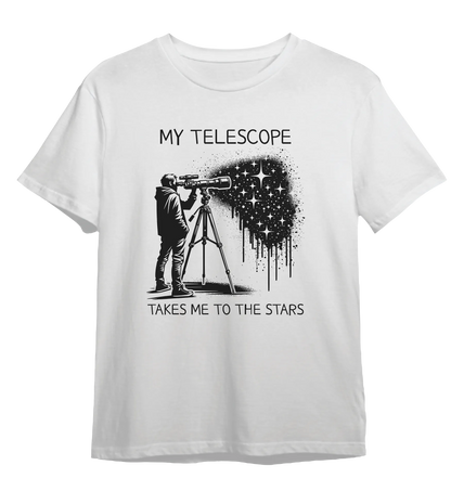 Camiseta Meu Telescópio Me Leva Até as Estrelas