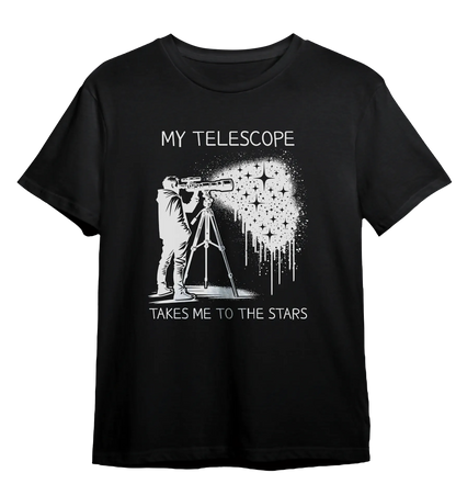 Camiseta Meu Telescópio Me Leva Até as Estrelas