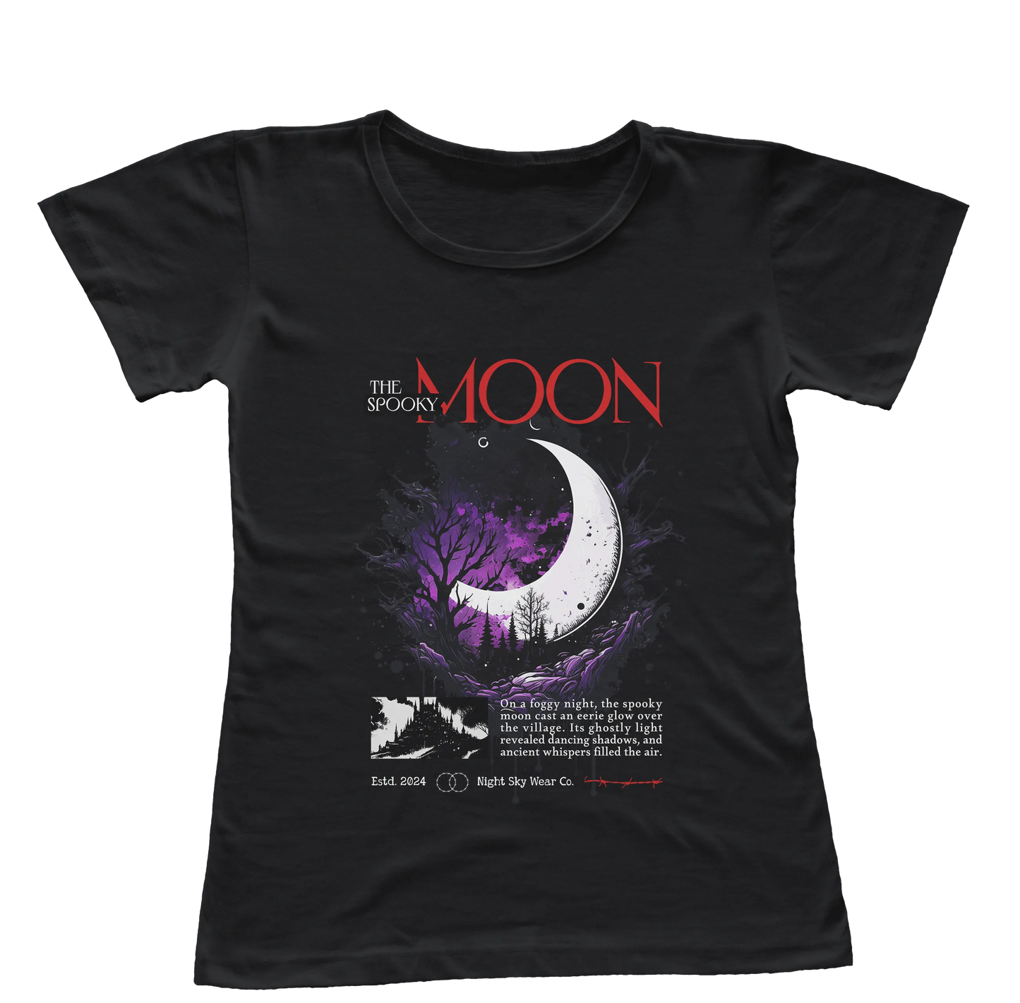 Camiseta Babylook Spooky Moon