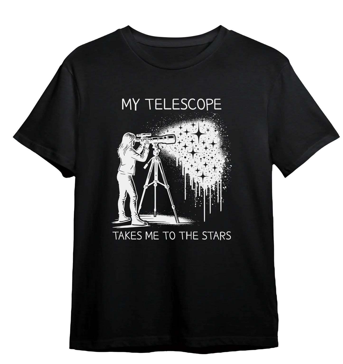 Camiseta Meu Telescópio Me Leva Até as Estrelas