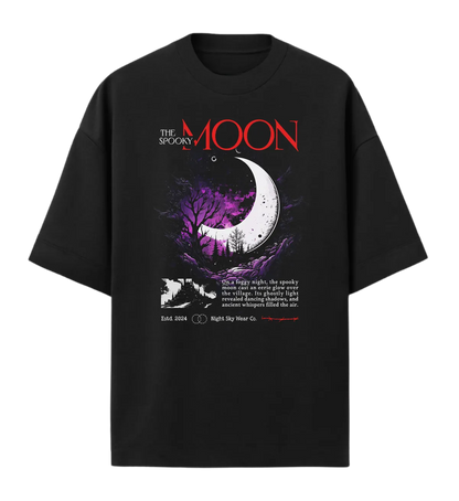Camiseta Oversized Spooky Moon