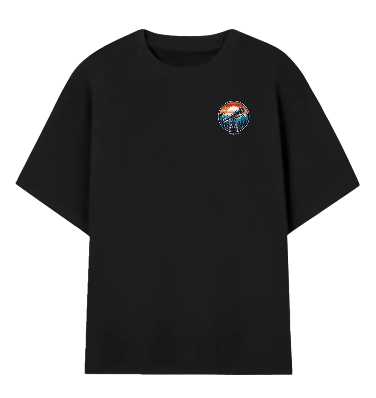 Camiseta Oversized Telescópio Minimalista