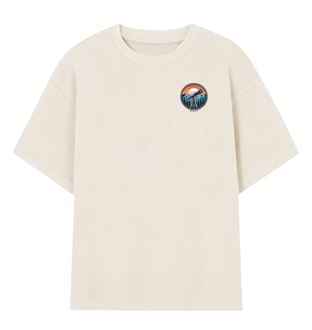 Camiseta Oversized Telescópio Minimalista