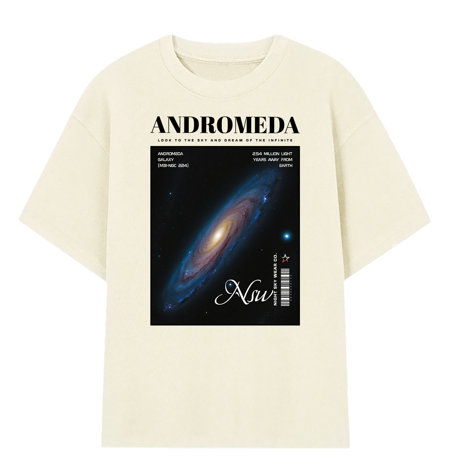 Camiseta Oversized Andromeda Galaxy