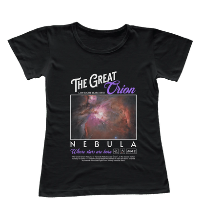 Camiseta Babylook "Nebulosa de Órion"