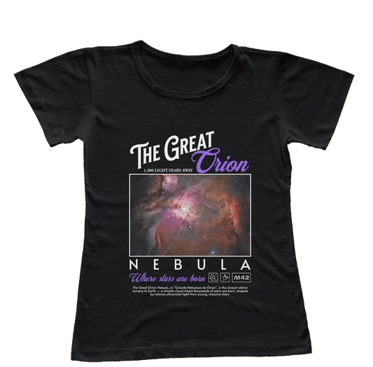Camiseta Babylook "Nebulosa de Órion"