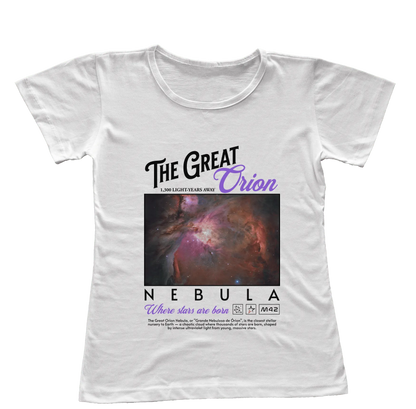 Camiseta Babylook "Nebulosa de Órion"
