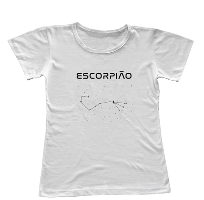 Camiseta Babylook Constelação de Escorpião