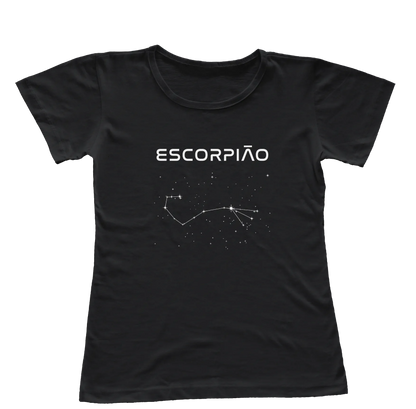 Camiseta Babylook Constelação de Escorpião