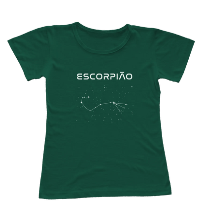 Camiseta Babylook Constelação de Escorpião