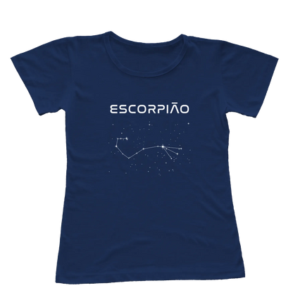 Camiseta Babylook Constelação de Escorpião