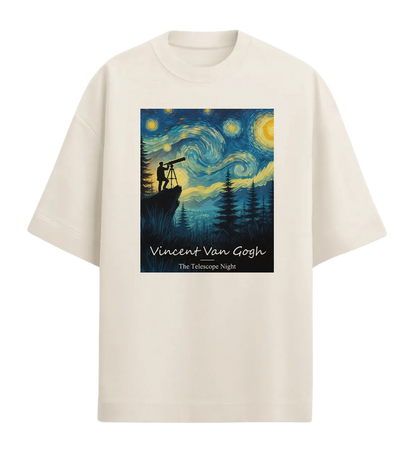 Camiseta Oversized Van Gogh: A Noite do Telescópio
