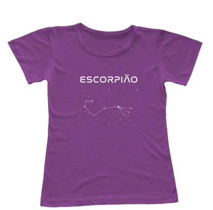 Camiseta Babylook Constelação de Escorpião
